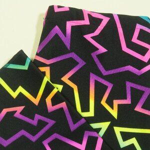 Vintage Roffe Ski Pants Tights Womens M Multicolor Fractal Rainbow 80s New